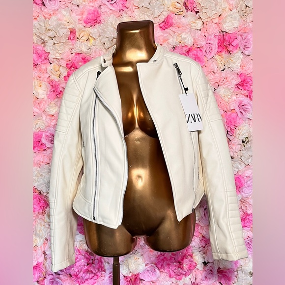 Zara Faux Leather Biker Jacket - Picture 4 of 7